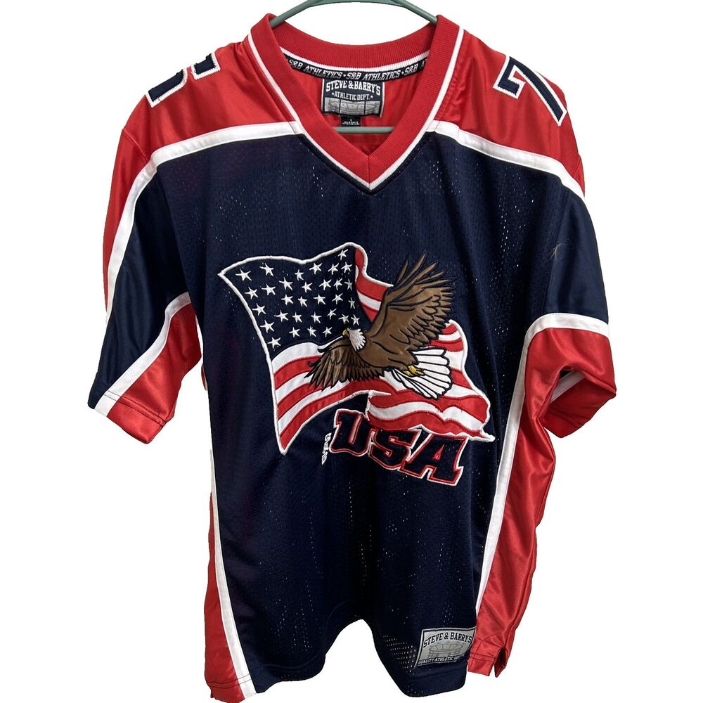 🔥🔥🔥VGC - Steve And Barry’s USA Jersey 76, Men's Small, Red/White/Blue🔥🔥🔥
